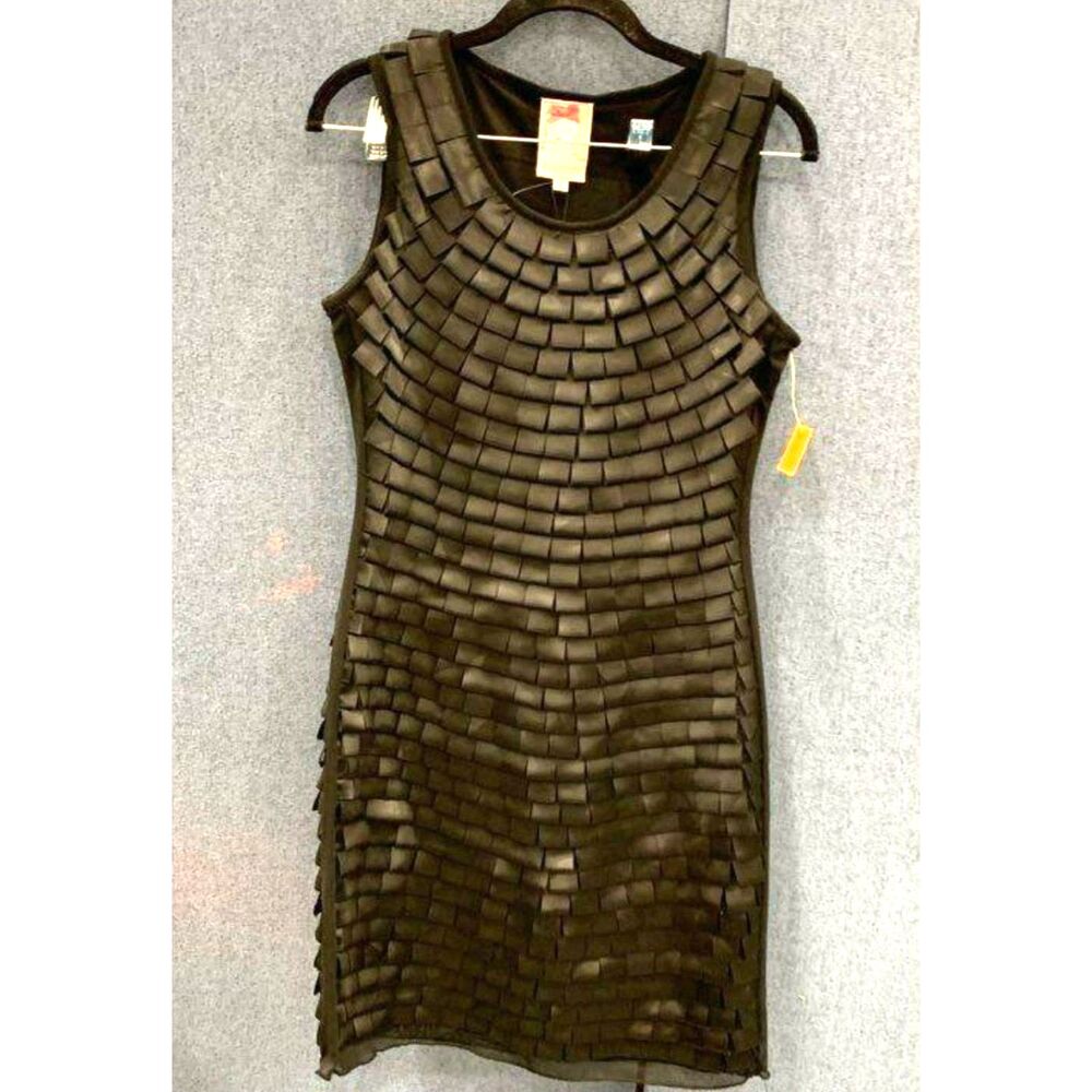NWT Yoana Baraschi Black Flapper Style Tiered Dress Size 4